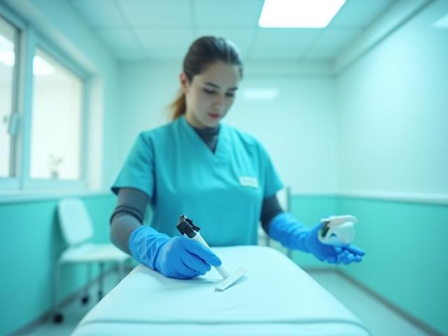 Personal de Crepuscle Cleaning uniformado con equipo de protección en entorno clínico